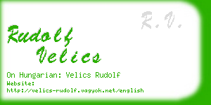 rudolf velics business card